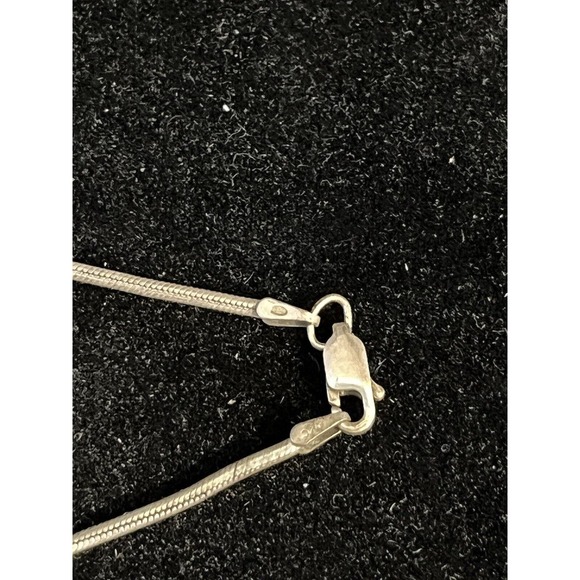 925 Sterling Silver Engraved Boy Heart Tag Charm Pendant on Round Chain - Picture 6 of 6